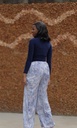 Forest wrap pattern wide leg pant