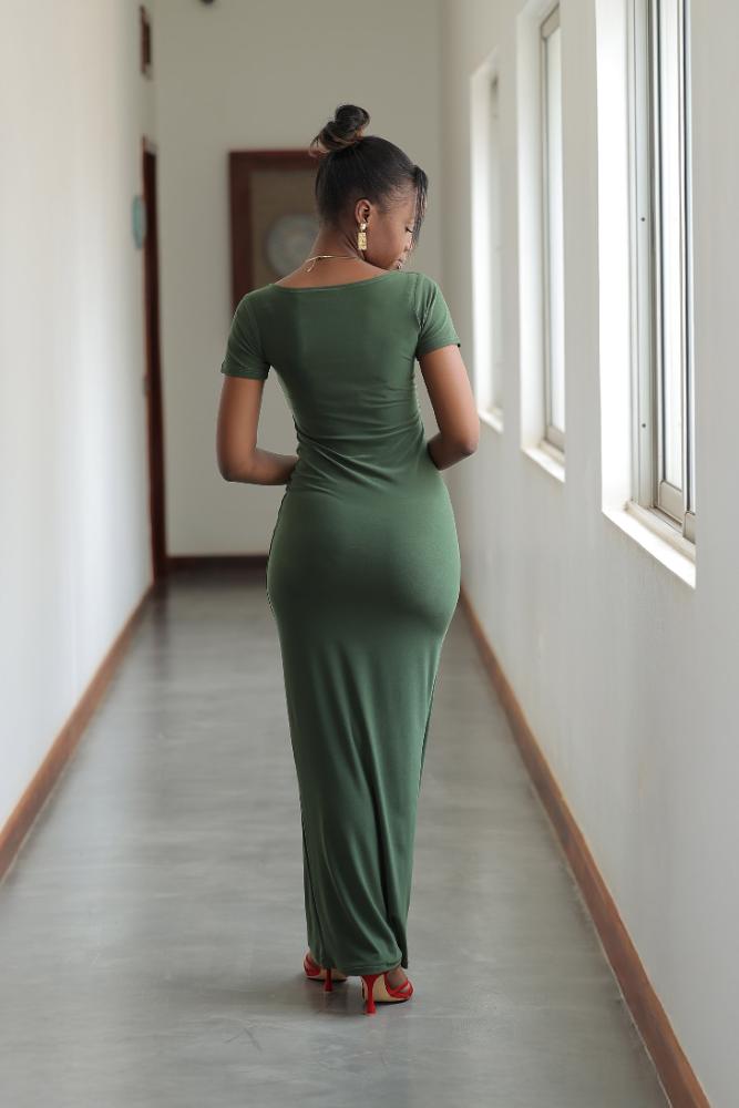 Skin Low Neck Tee Maxi