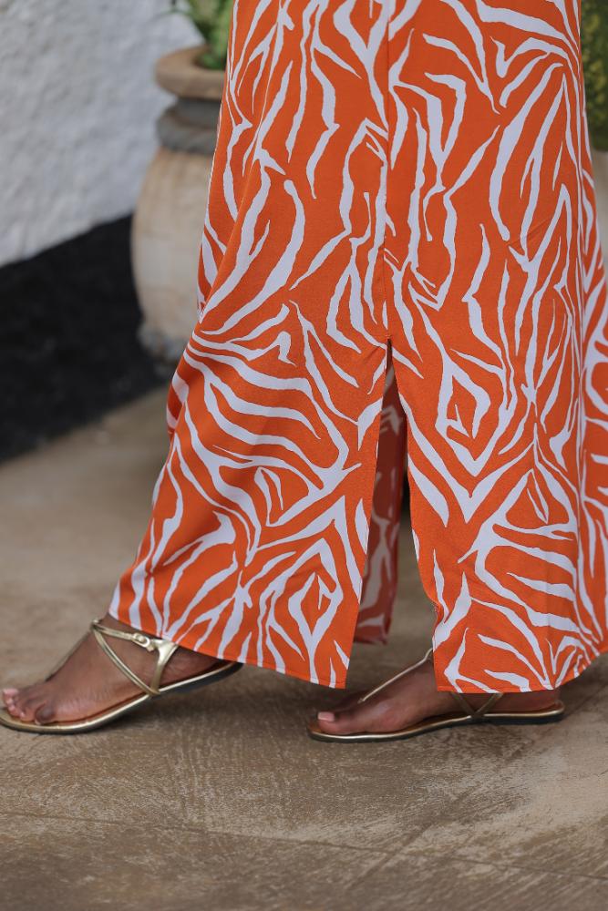 Off shoulder maxi with slits