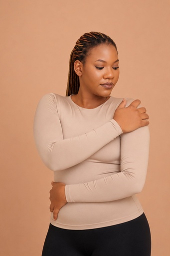 Basic Tee Long Sleeve  — Beige