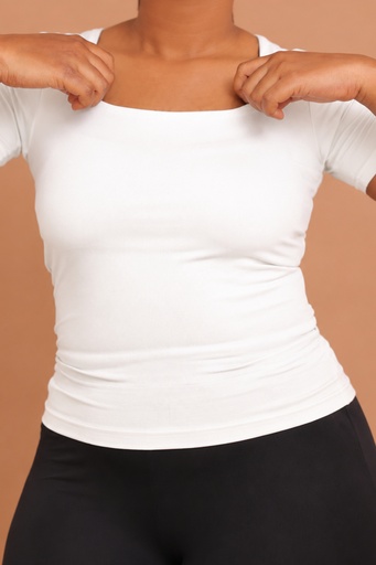 Basic Tee Short Sleeve Lowneck — White