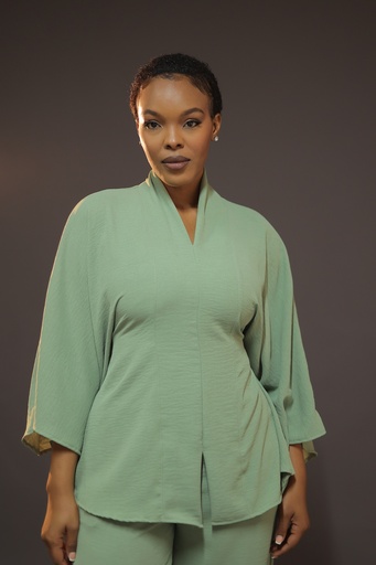 Elegant Kaftan Blouse — Green